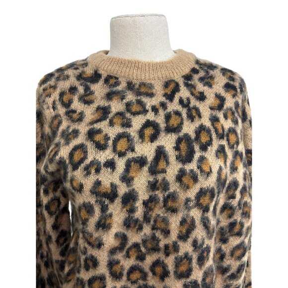 Alya Leopard Wild Animal Print Sweater S By Francescas - Picture 5 of 14
